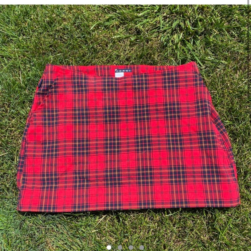 Vintage y2k Tommy Hilfiger plaid mini skirt